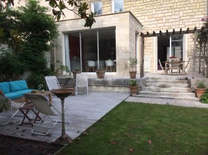 Agrandissement 7m2 avec toit terrasse pour Cuisine Versailles Maçonnerie, menuiseries, parement, terrasse